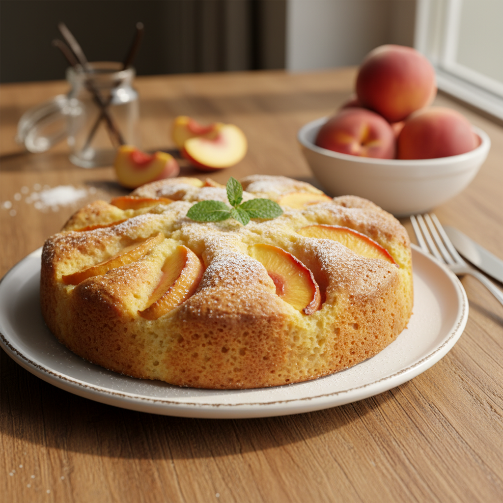 Kaip išsikepti gardų persikų pyragą: lengvas receptas vasaros savaitgaliui