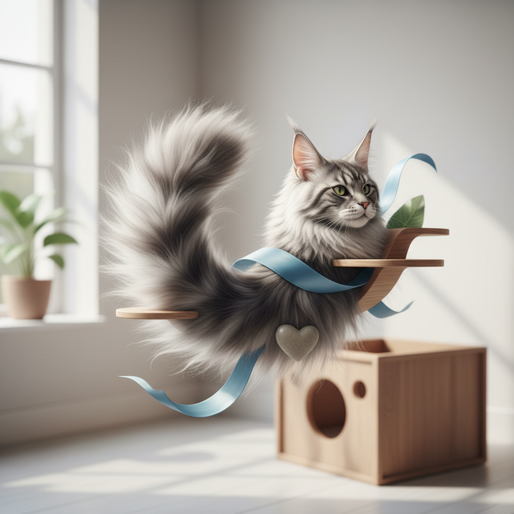 Meino meškėnas – didingas ir draugiškas katinas, pavergiantis širdis