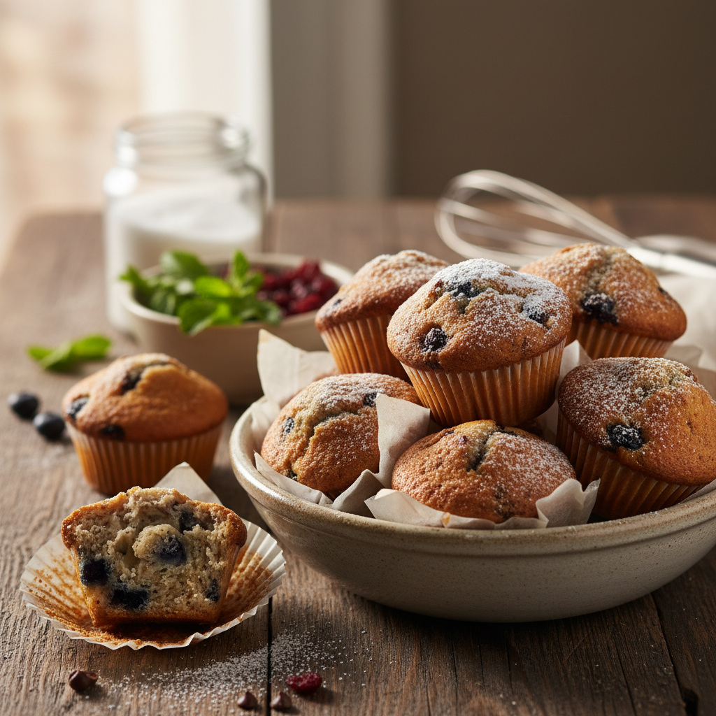 Purus ir gardus desertas: kaip išsikepti keksiukus su kefyru namuose