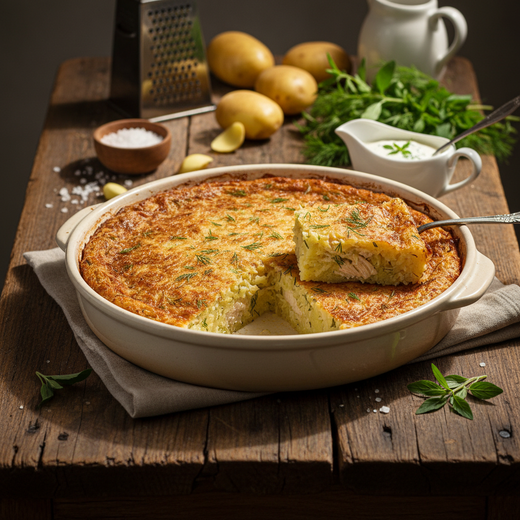 Kugelis su vištiena: receptas, pakerėsiantis visą šeimą