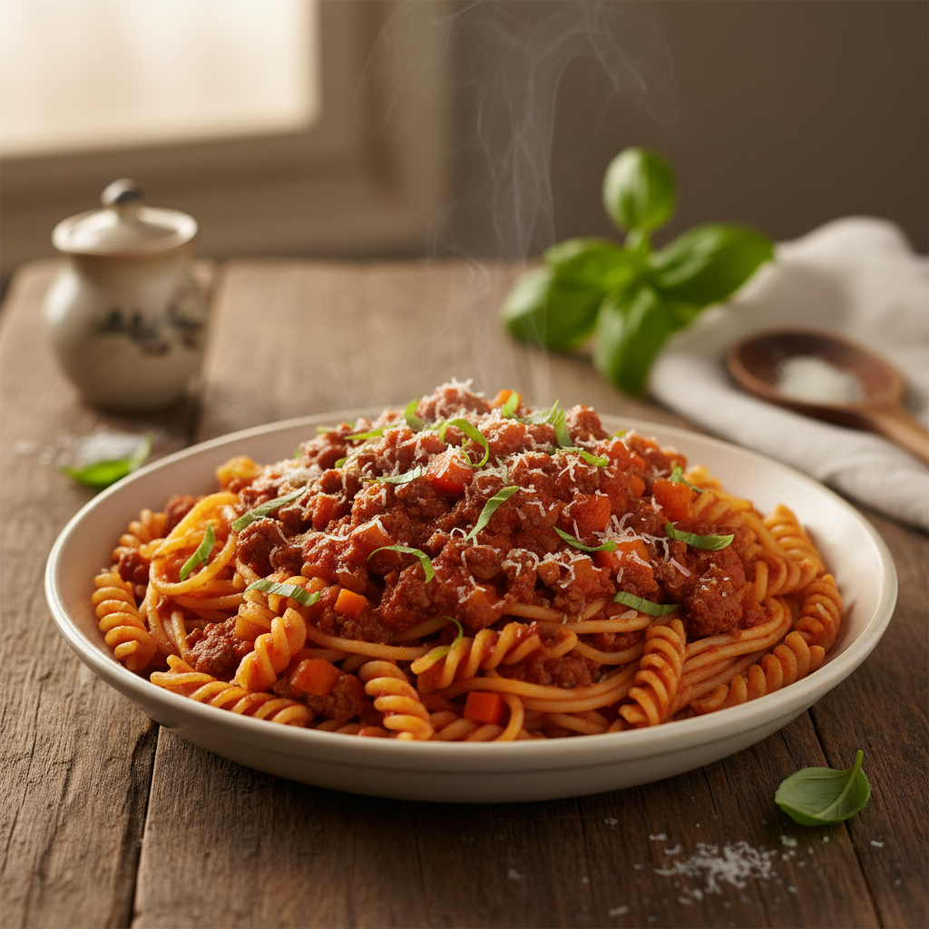 Makaronai su faršu: greitas ir sotus receptas šeimai