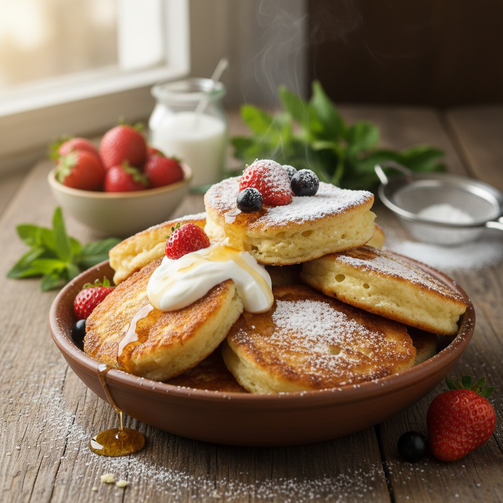 Purūs mieliniai blynai: receptas, kuris nenuvilia