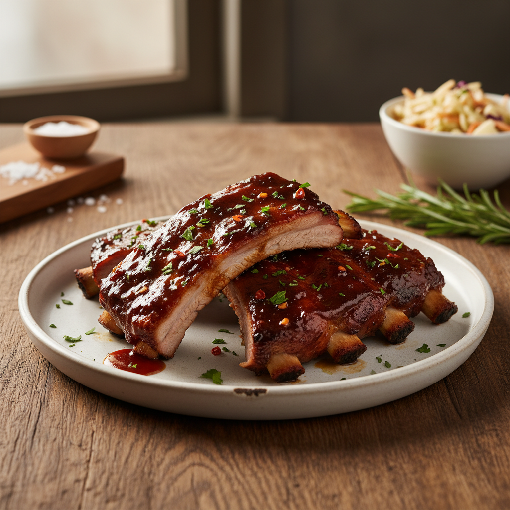 Šonkauliukai orkaitėje: kiek kepti, kad mėsa pati kristų