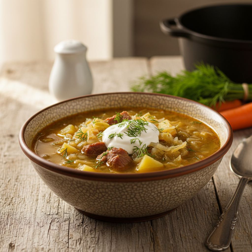 Tobula šviežių kopūstų sriuba: močiutės skonio paslaptis