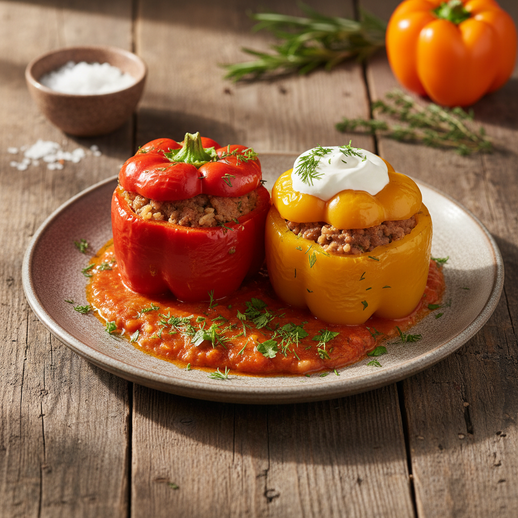 Įdarytos paprikos su faršu: paprastas ir sotus receptas