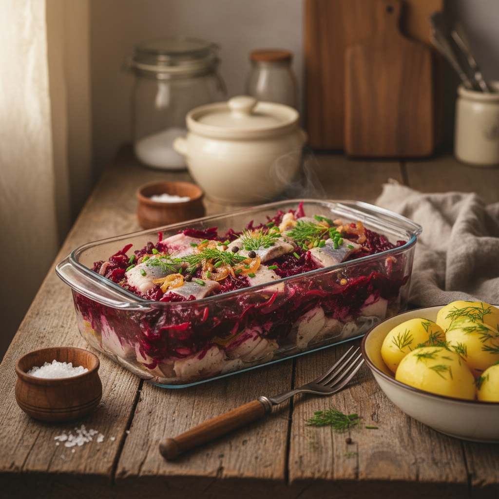 Klasikinė silkė su burokėliais: močiutės receptas