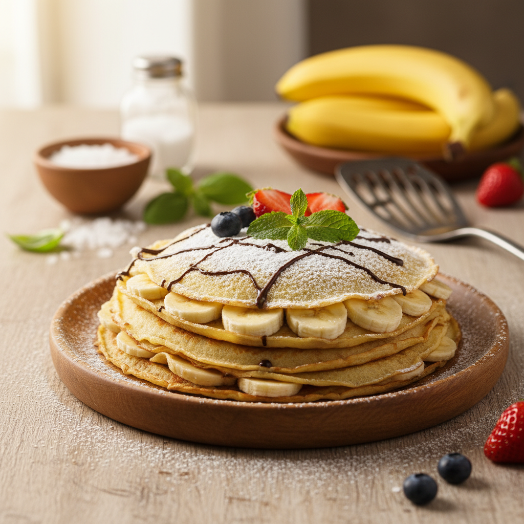 Lietiniai blynai su bananais: receptas tobuliems pusryčiams