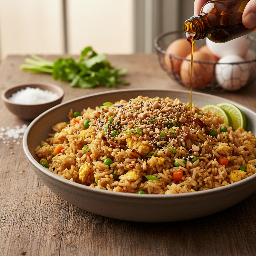 Pigi ir greita vakarienė: ryžiai su kiaušiniu