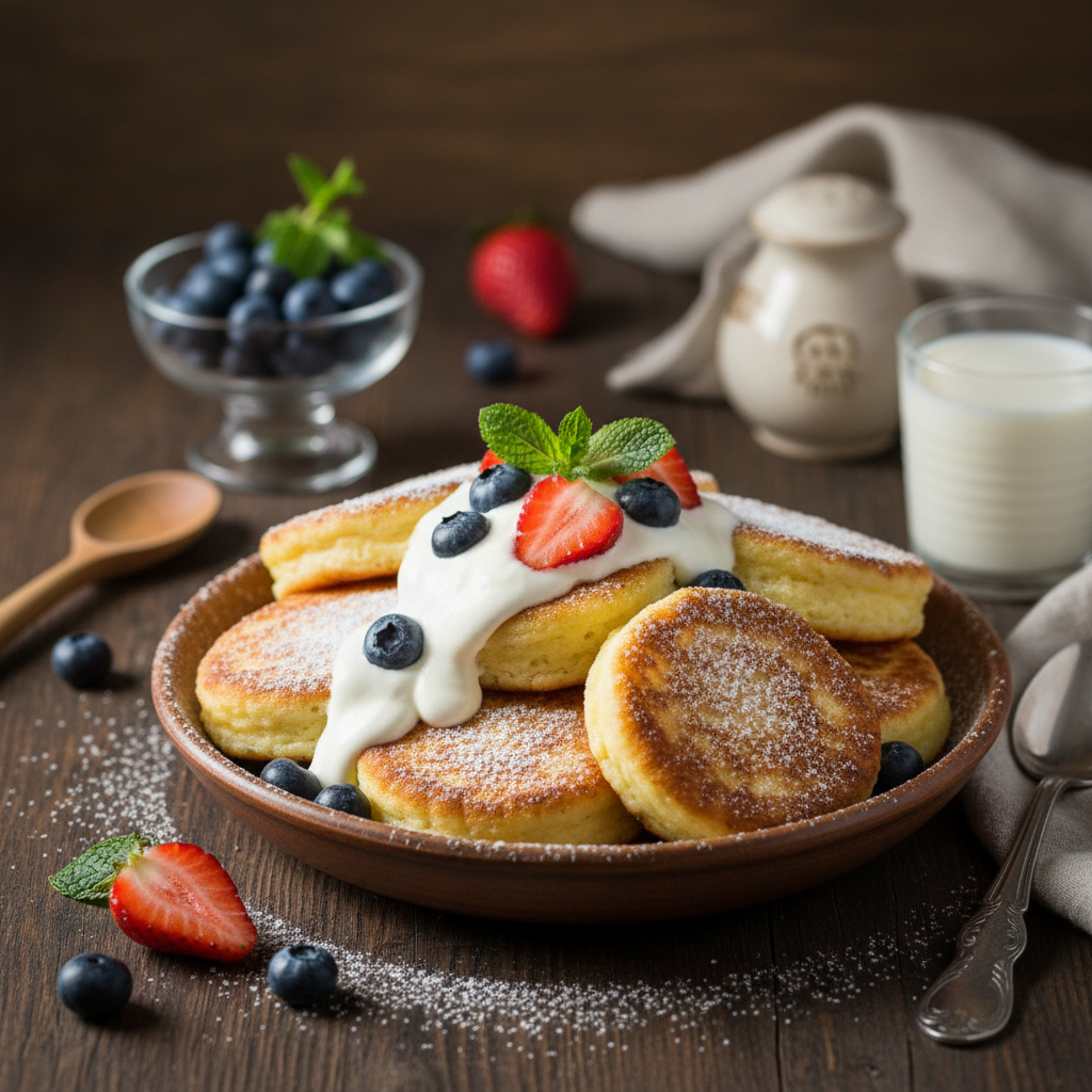 Purūs blyneliai su varške: receptas tobulam rytui