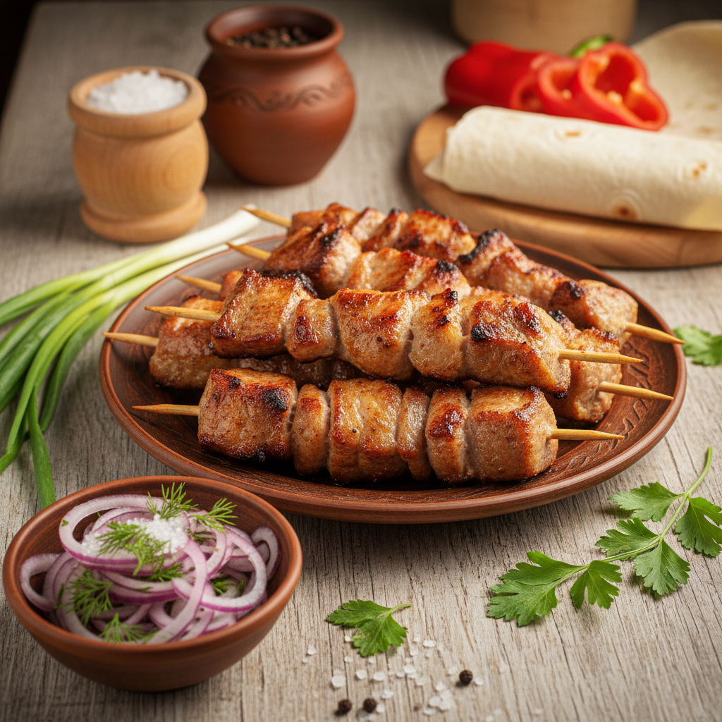 Šašlykai su actu: klasikinis receptas, kad tirptų burnoje