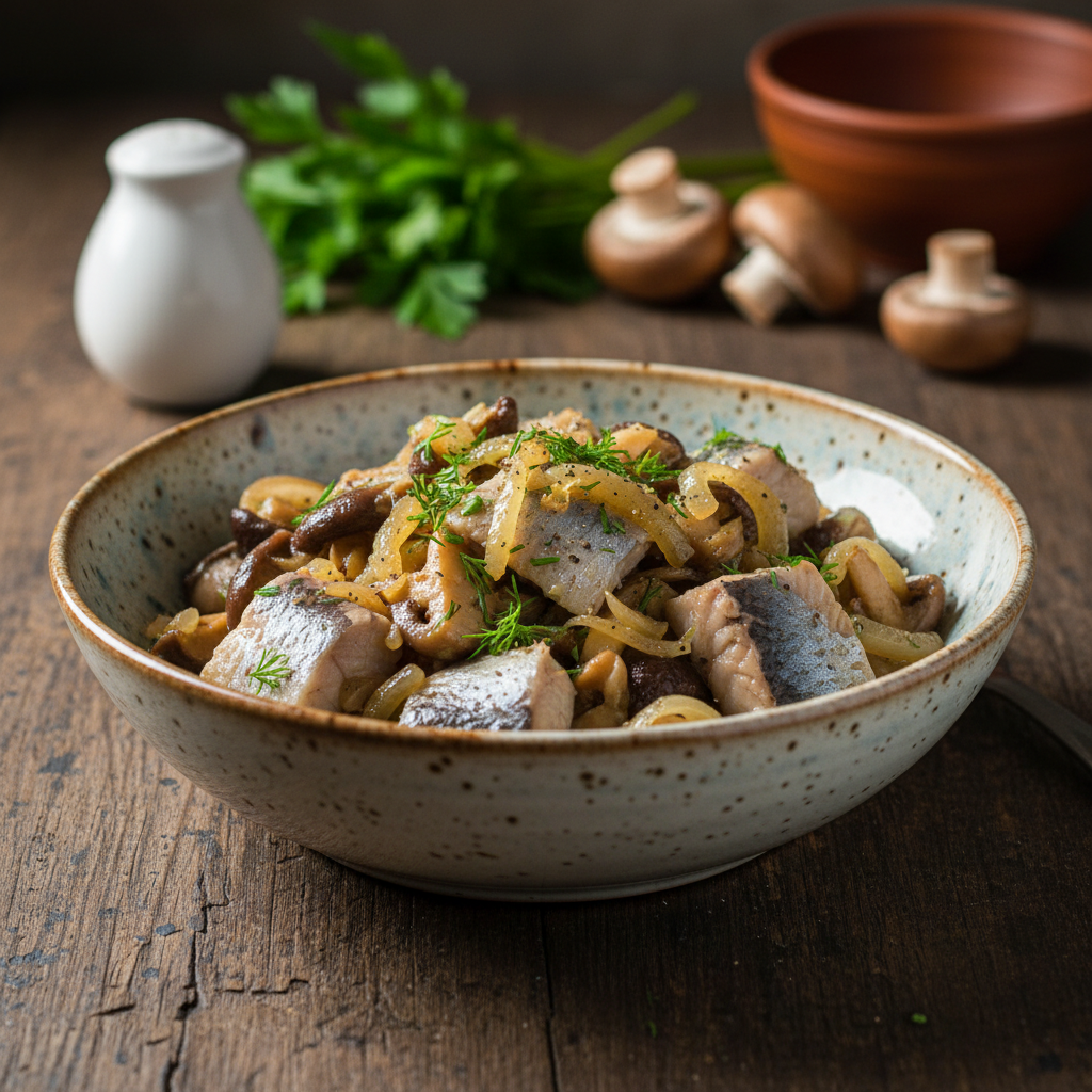 Silkė su pievagrybiais: klasikinis receptas, pavyksiantis visiems