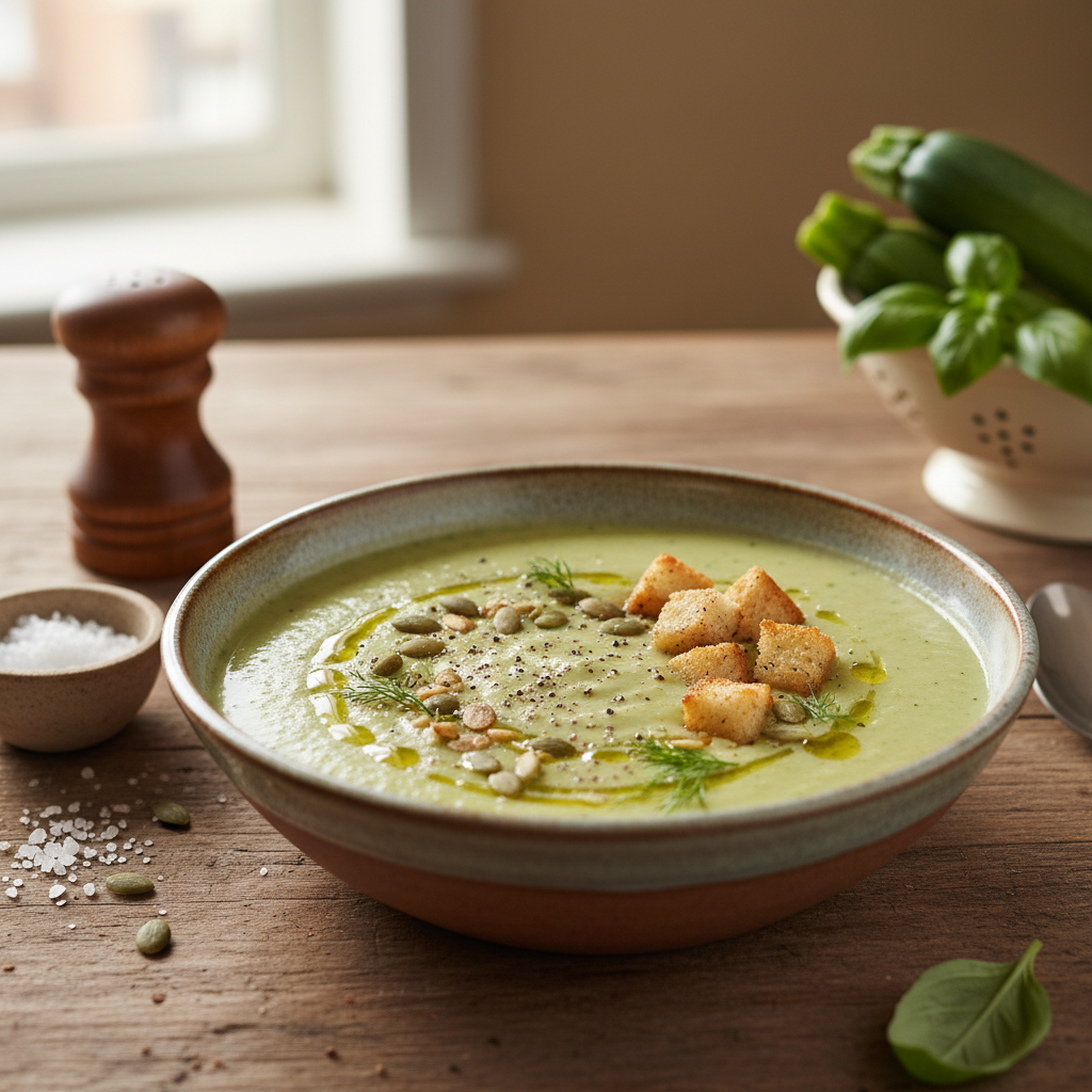 Šilkinė trinta cukinijų sriuba: paprastas receptas