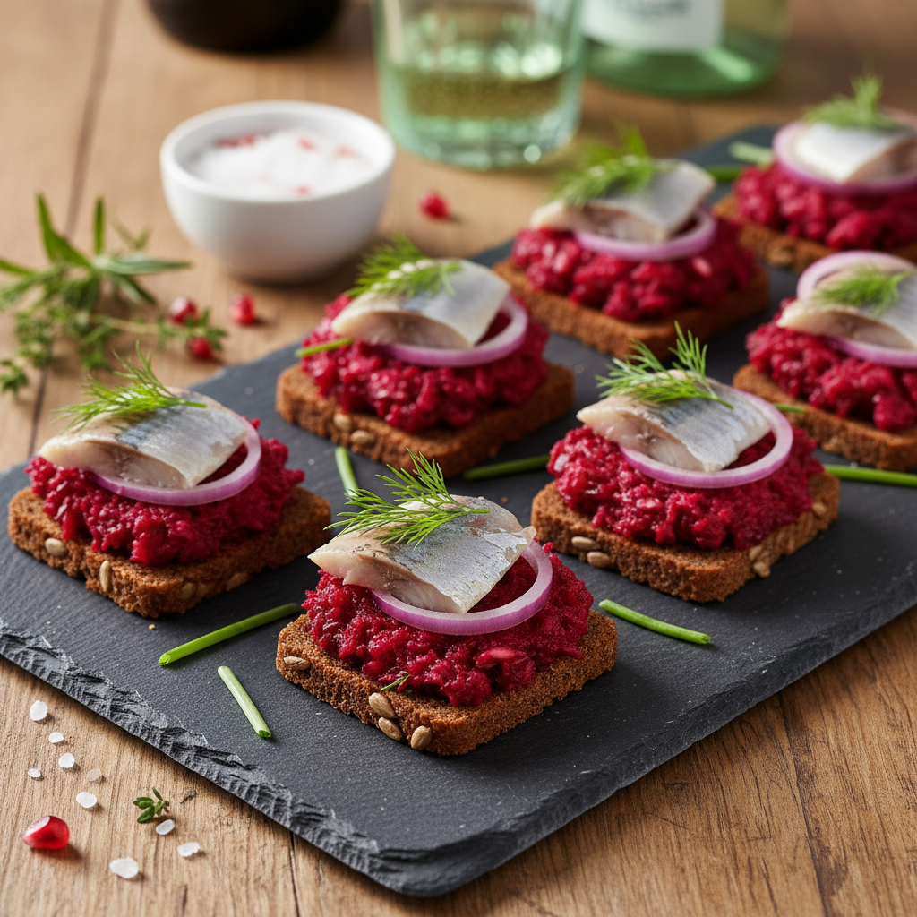 Sumuštiniai su silke ir burokėliais: šventinis receptas