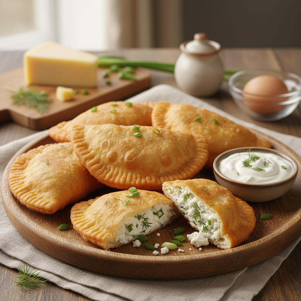 Traškūs čeburekai su varške: paprastas vaikystės receptas