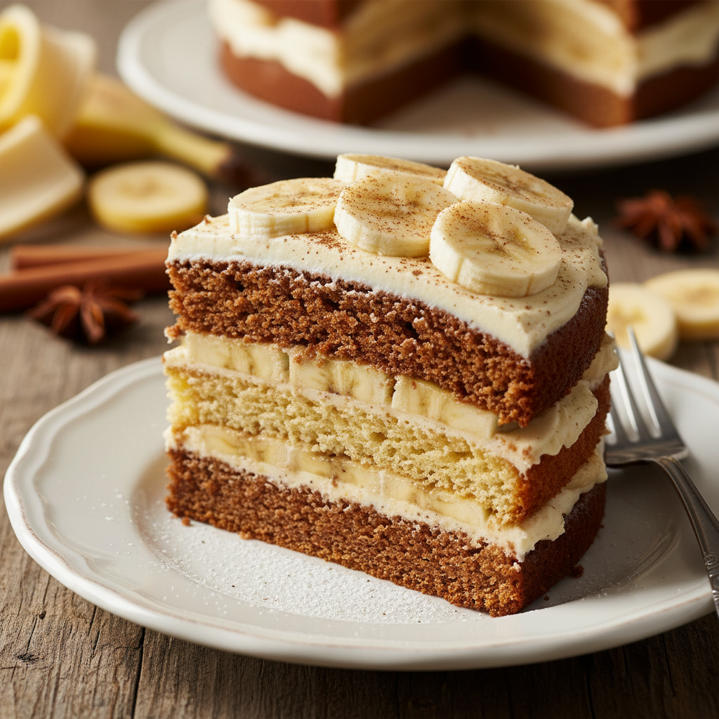 Meduolių ir bananų tortas: paprastas receptas be orkaitės
