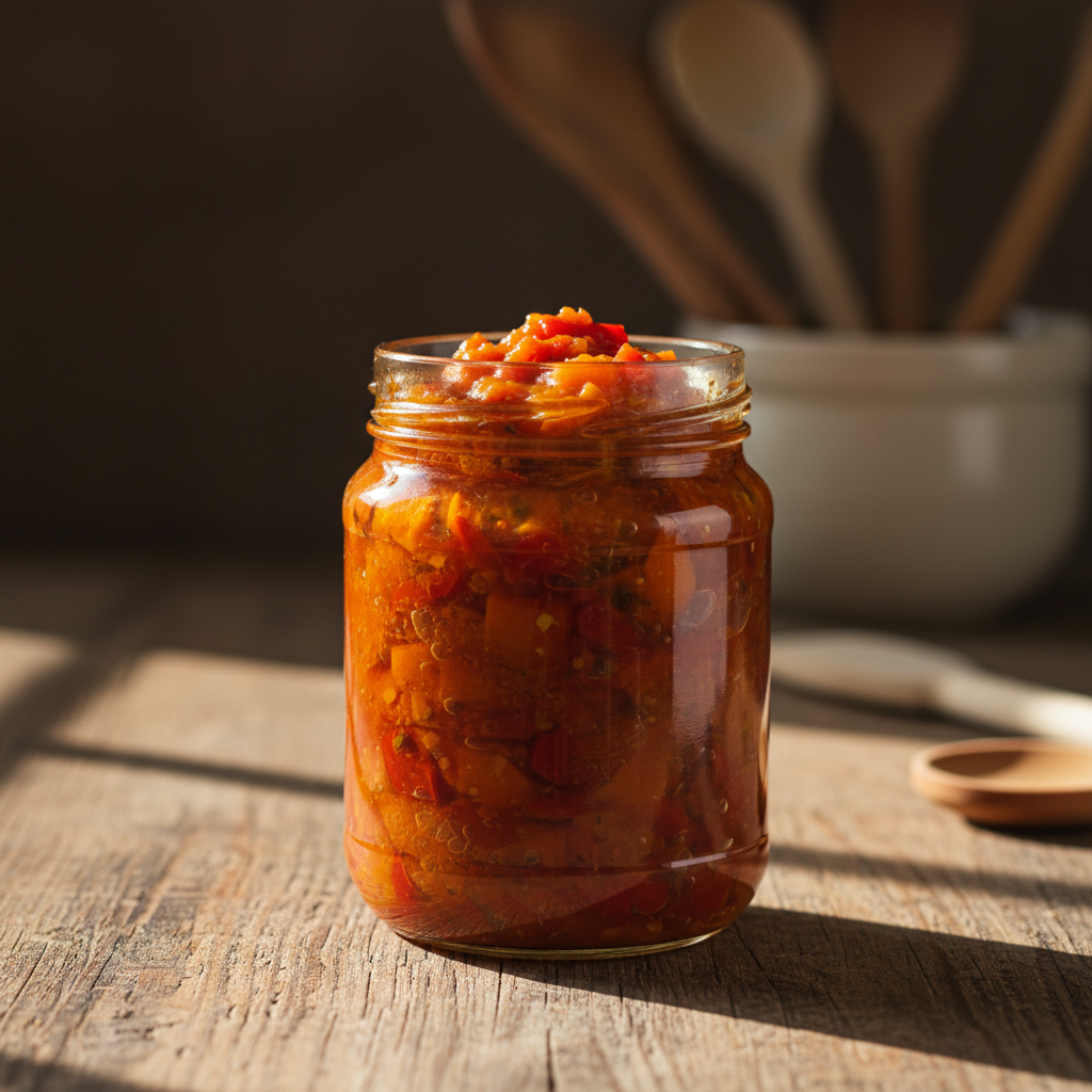 Moliūgų mišrainė su paprika žiemai: receptas, kurį įsimylėsite