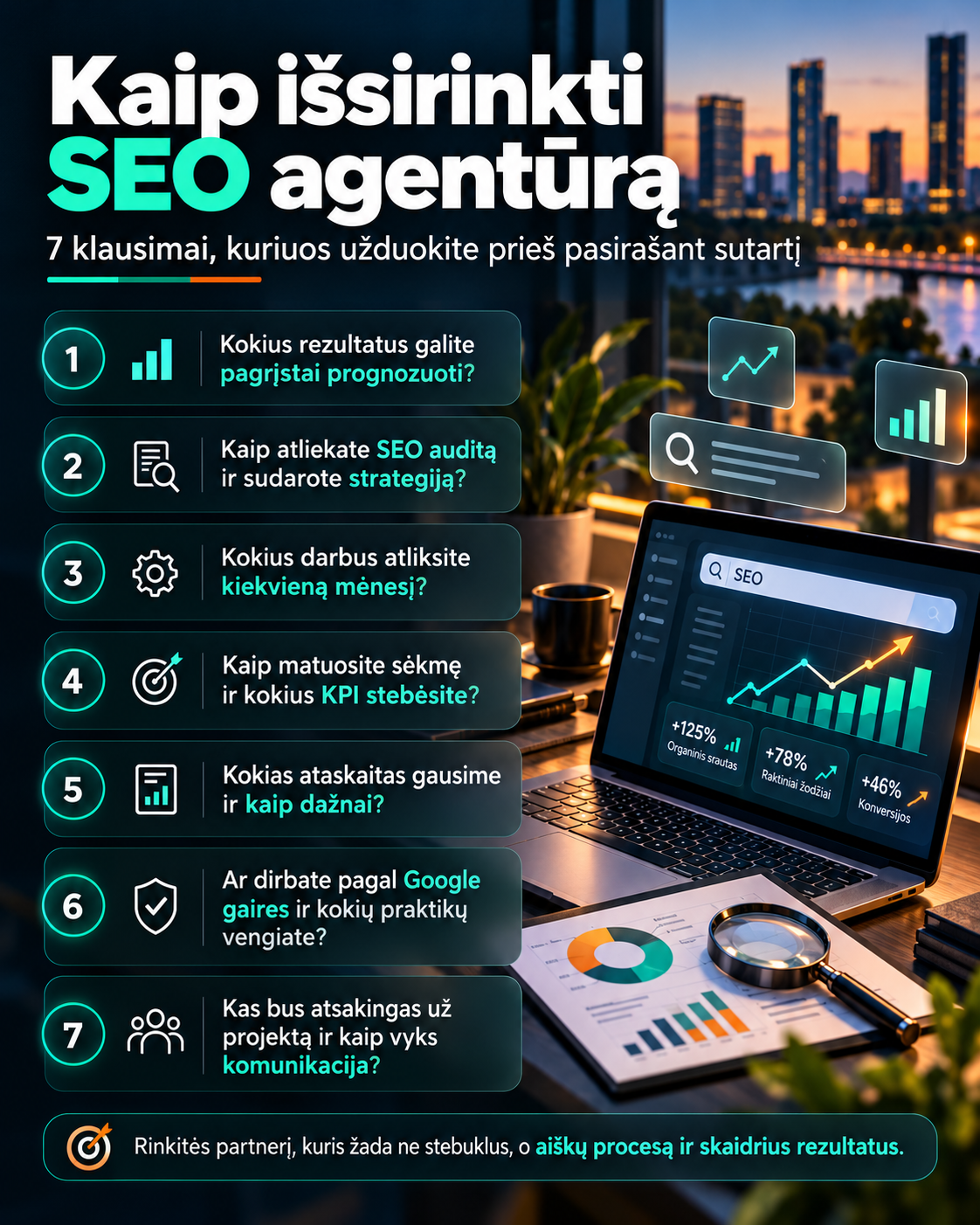 Kaip išsirinkti SEO agentūrą: 7 klausimai, kuriuos užduokite prieš pasirašant sutartį